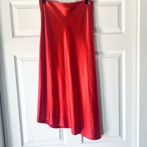 Vici Collection Red Silk Skirt